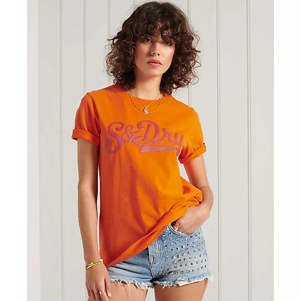 Superdry Collegiate Cali State Kurzarm T-shirt XS Denver Orange günstig online kaufen