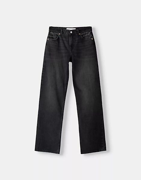 Bershka Straight Fit Jeans Bskteen 38 Grau günstig online kaufen