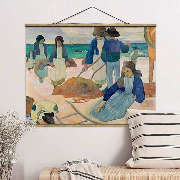 Stoffbild Kunstdruck mit Posterleisten - Querformat Paul Gauguin - Tangsamm günstig online kaufen