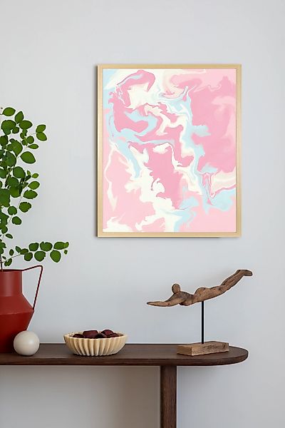 queence Bild mit Rahmen "Wanddeko in Pastell" Abstrakt  Abstrakte  Formen günstig online kaufen
