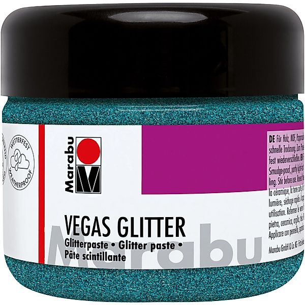 Marabu Glitterpaste Vegas Glitter 225 ml Glitter-Aquablau günstig online kaufen