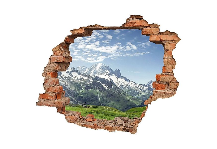 WallSpirit Wandtattoo Wanddurchbruch "Almwiese und Berge", Selbstklebend, r günstig online kaufen