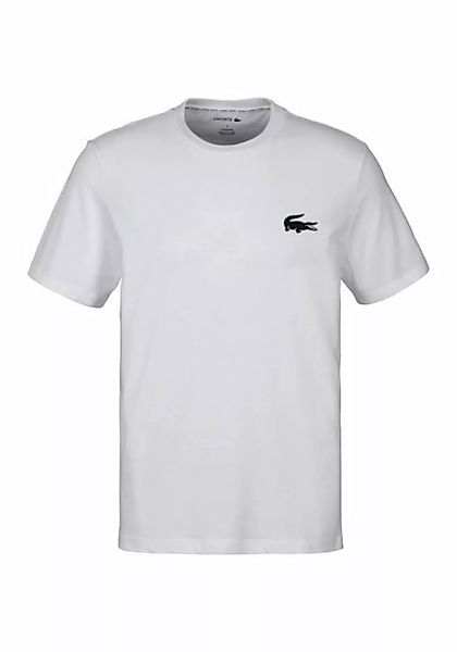 Lacoste T-Shirt mit großem Krokodillogo aus Samt günstig online kaufen