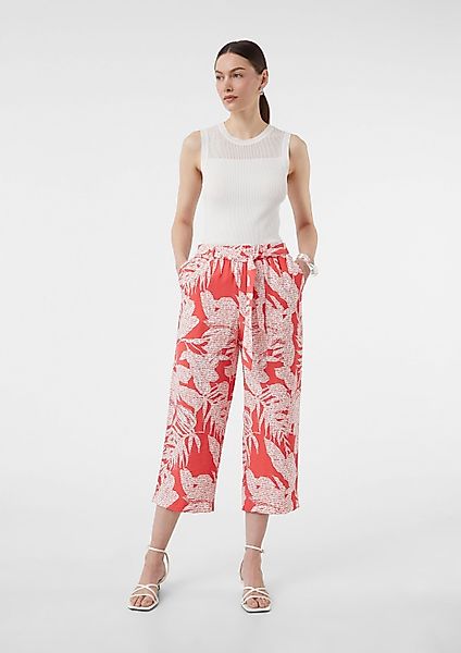 comma Culotte Hose Crop-Hose aus Viskosemix günstig online kaufen