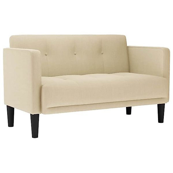 vidaXL Sofa Zweisitzer-Sofa Creme 111 cm Stoff günstig online kaufen