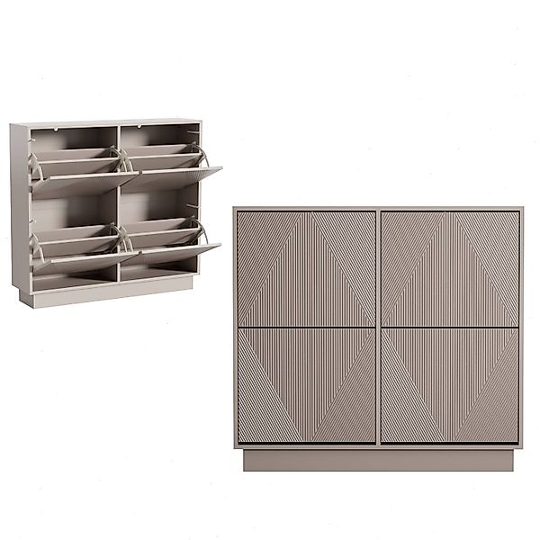 UEV Schuhschrank mit 4 Klappen Schuhregal günstig online kaufen