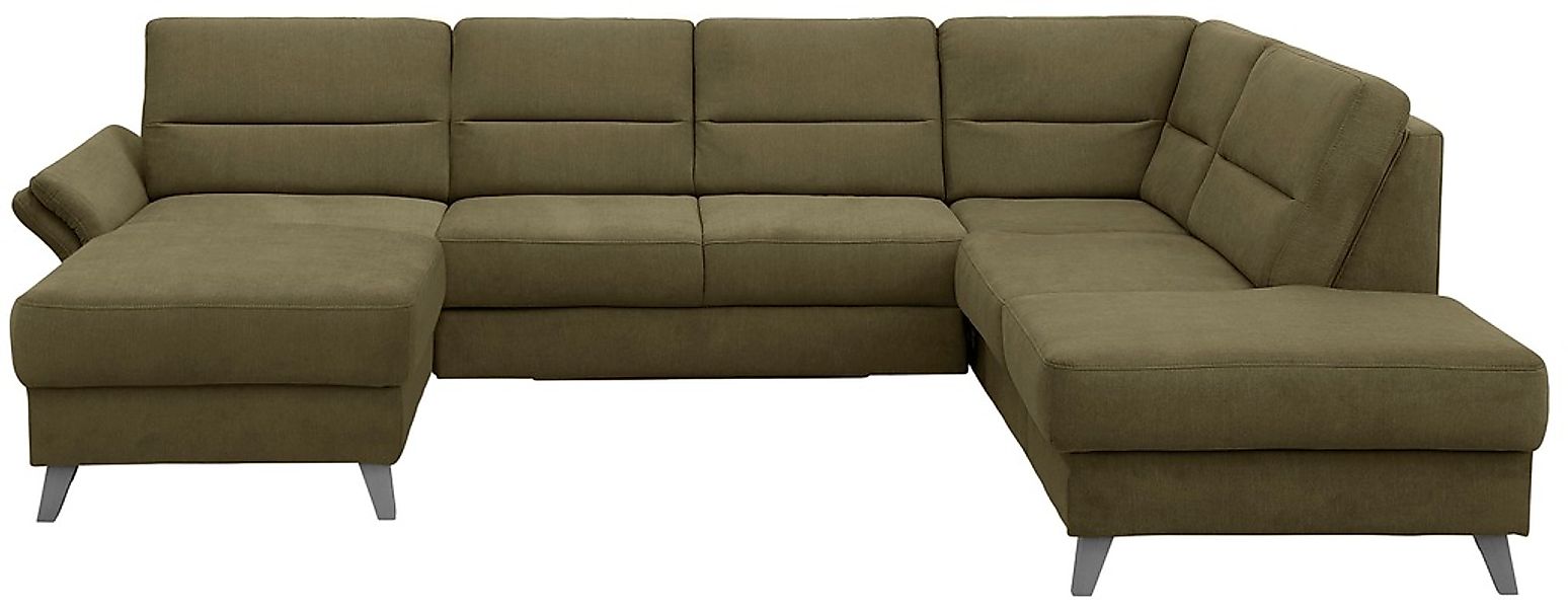 Home affaire Wohnlandschaft "Westerland U-Form" Federkern, wahlweise Bettfu günstig online kaufen