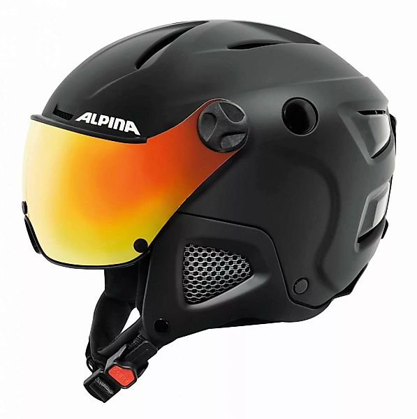 Alpina Attelas Visor QVM Skihelm (Größe: 58-61 cm, 30 black matt) günstig online kaufen
