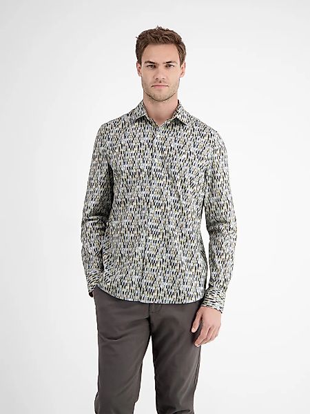 LERROS Langarmhemd "LERROS Poplin-Herrenhemd mit Designprint" günstig online kaufen