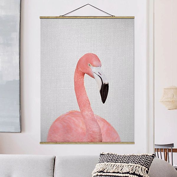 Stoffbild mit Posterleisten Flamingo Fabian günstig online kaufen