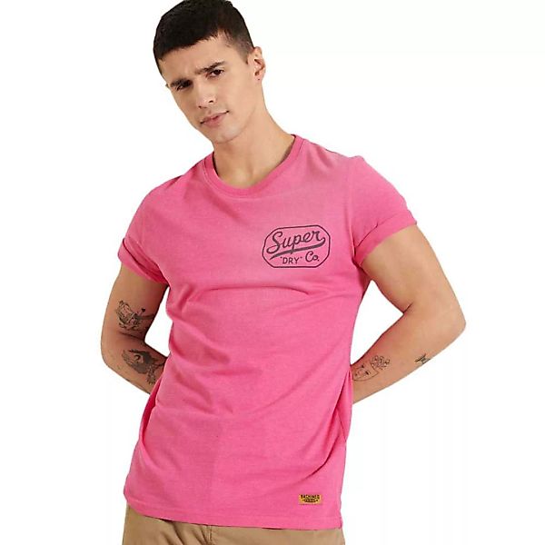 Superdry Workwear Graphic 220 Kurzarm T-shirt L Magenta Marl günstig online kaufen