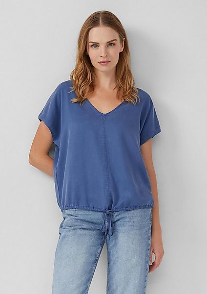 s.Oliver Blusentop Bluse Ärmellose Bluse aus Lyocell mit Tunnelzug am Saum günstig online kaufen