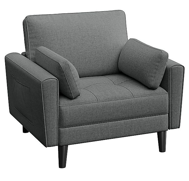 Yaheetech Sofa Einzelsofa mit Rückenkissen & 2 Seitenkissen, Loungesofa mit günstig online kaufen