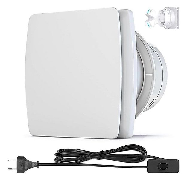 XERSEK Wandventilator Badlüfter Ø100mm Abluftventilator mit Rückstauklappe, günstig online kaufen