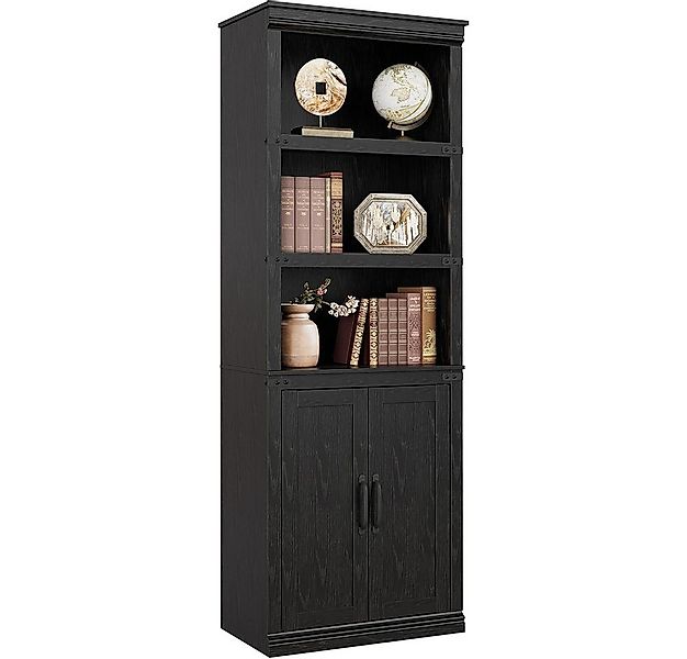 GarveeMore Bücherregal Bücherregale mit Türen,5 Einlegeböden zur Präsentati günstig online kaufen