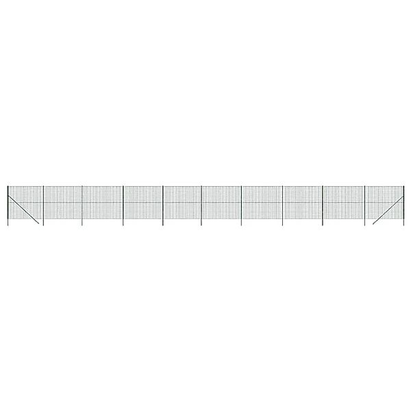 vidaXL Maschendrahtzaun Grün 2,2x25 m Verzinkter Stahl 154063 günstig online kaufen