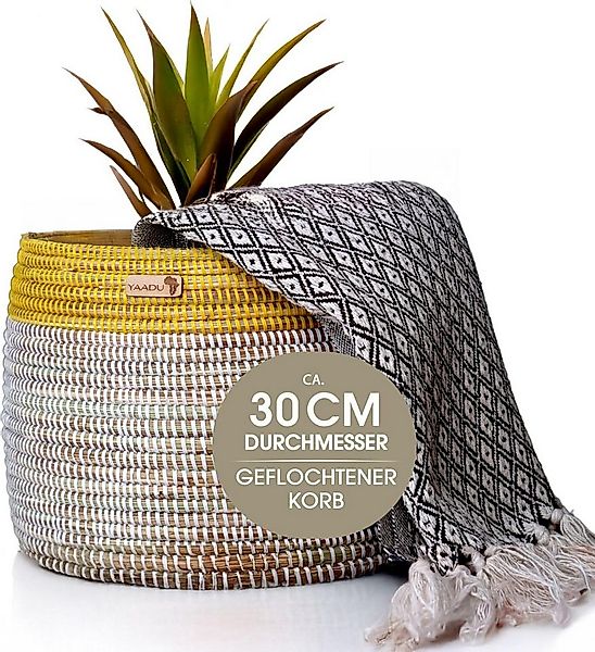 YAADU Allzweckkorb geflochtener Aufbewahrungskorb – Pflanzenkorb, Regalkorb günstig online kaufen