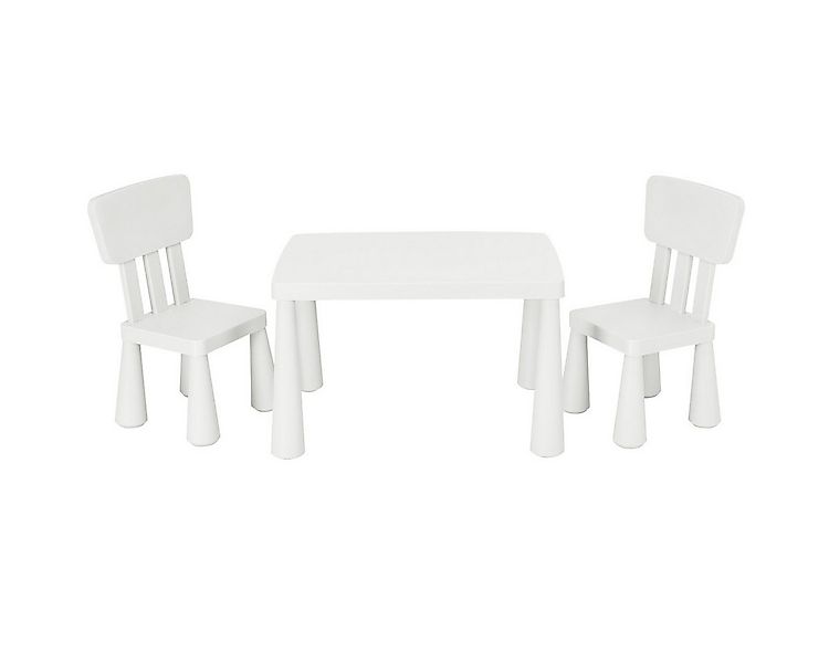 COSTWAY Kindersitzgruppe 3 TLG. Kindermöbel, (Kindertisch mit 2 Stühlen) günstig online kaufen