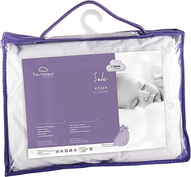 Träumeland Naturfaserkissen Sole, Bezug: 100% Baumwolle günstig online kaufen