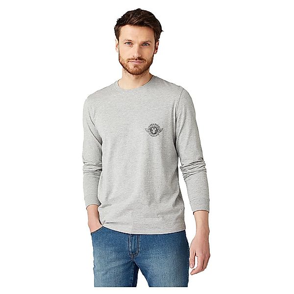 Wrangler Biker Langarm-t-shirt 2XL Mid Grey Mel günstig online kaufen