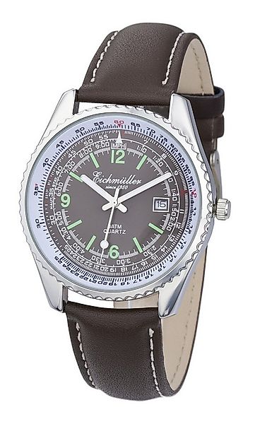 Eichmüller Quarzuhr Herrenuhr, 40 mm – Sportliche Armbanduhr mit braunem Zi günstig online kaufen