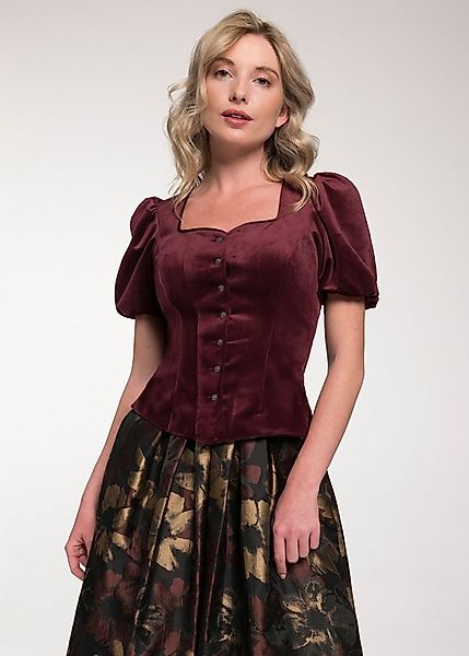 Spieth & Wensky Trachtenbluse Griffin weiches Samtmieder günstig online kaufen