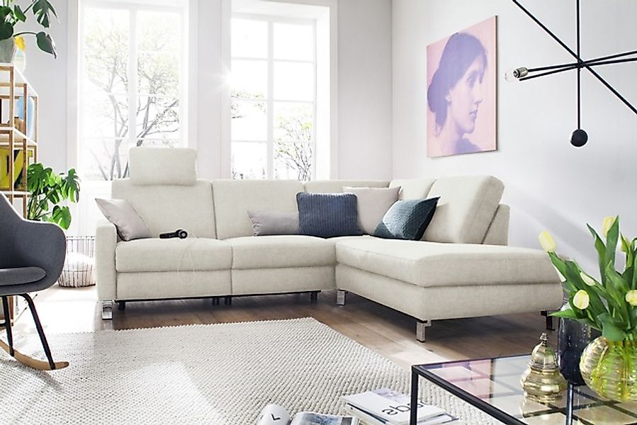 3C Candy Ecksofa »Mainau modern und elegant, mit gutem Sitzkomfort, L-Form« günstig online kaufen
