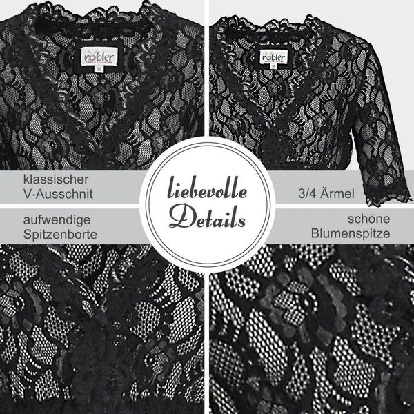 Nübler Dirndlbluse Dirndlbluse 3/4 Arm Laura günstig online kaufen