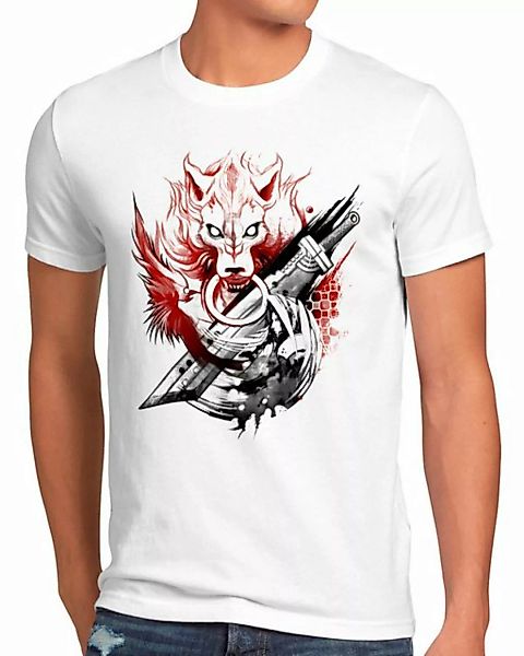 style3 Print-Shirt Herren T-Shirt Wolf Sephiroth final fantasy 7 VII rebirt günstig online kaufen
