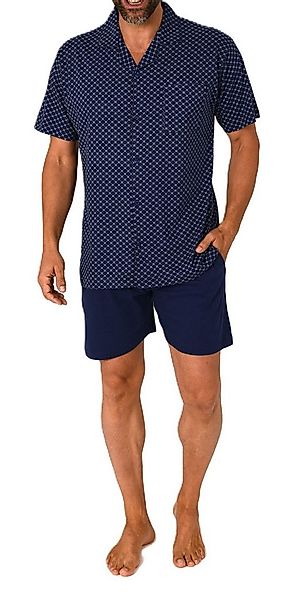 Normann Pyjama Herren Kurzarm Schlafanzug Shorty zum durchknöpfen, auch in günstig online kaufen