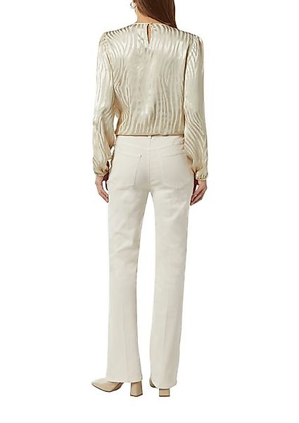 comma casual identity Langarmbluse Viskose-Bluse in Animal-Optik Raffung günstig online kaufen