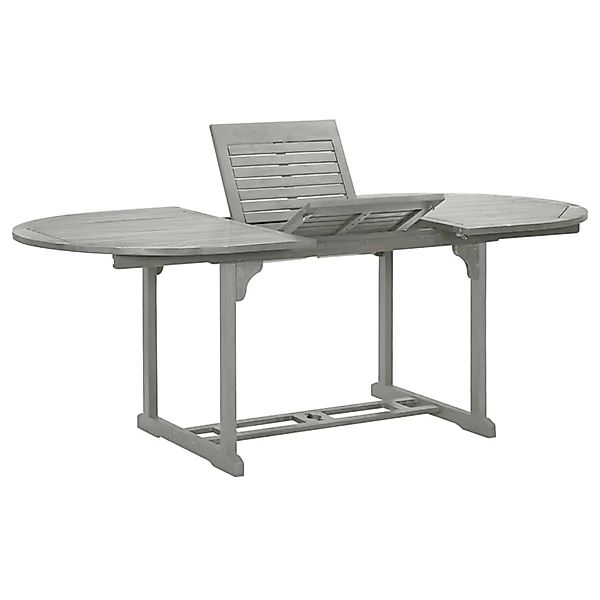 vidaXL Gartentisch Grau 200x100x75 cm Massivholz Akazie 47277 günstig online kaufen