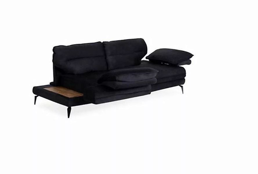 JVmoebel Sofa Multifunktion Couch Samt Schwarz Dreisitzer Couchen Design günstig online kaufen