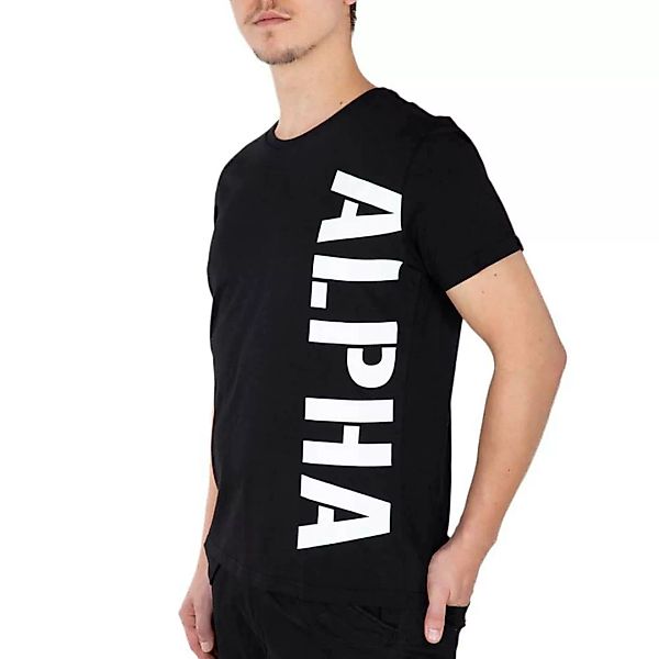 Alpha Industries Side Print Kurzärmeliges T-shirt M Black günstig online kaufen