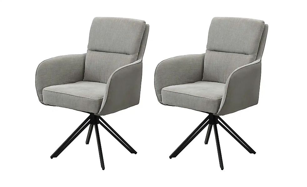 by Living Stuhl 2er-Set   ¦ grau ¦ Maße (cm): B: 62 H: 94 Stühle > Esszimme günstig online kaufen