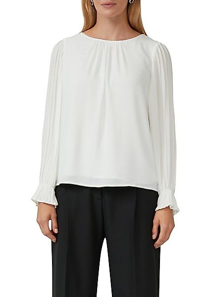 s.Oliver BLACK LABEL Langarmbluse mit gerafften Armen günstig online kaufen