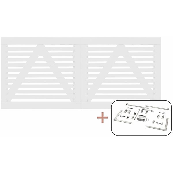 Doppeltor Tokyo Nadelholz Weiß 200 cm x 90 cm günstig online kaufen