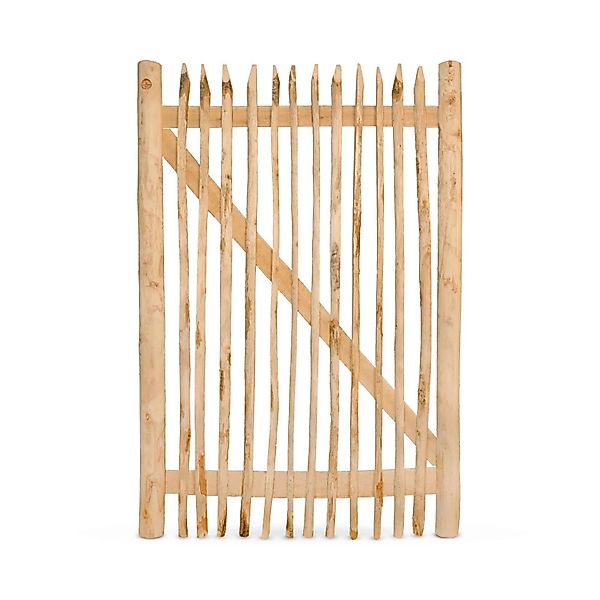 Stiltreu Genageltes Staketenzaun-Tor Edelkastanie Breite 120 cm Höhe 175 cm günstig online kaufen