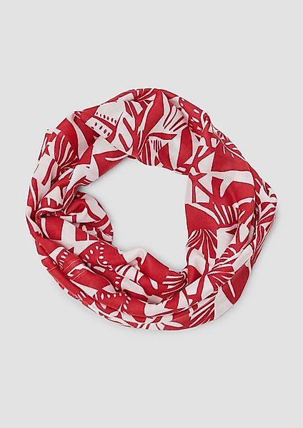 s.Oliver Loop Snood, Loop-Schal aus Viskose mit floralem Muster günstig online kaufen