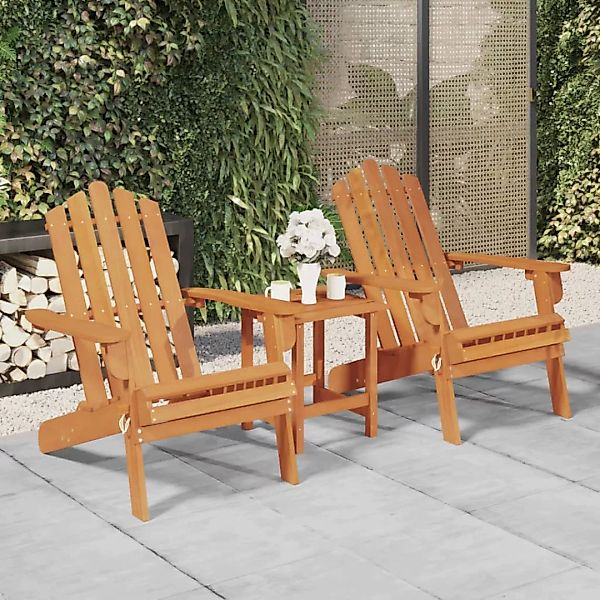 vidaXL Gartenstuhl Adirondack-Gartenstühle 2 Stk. Massivholz günstig online kaufen