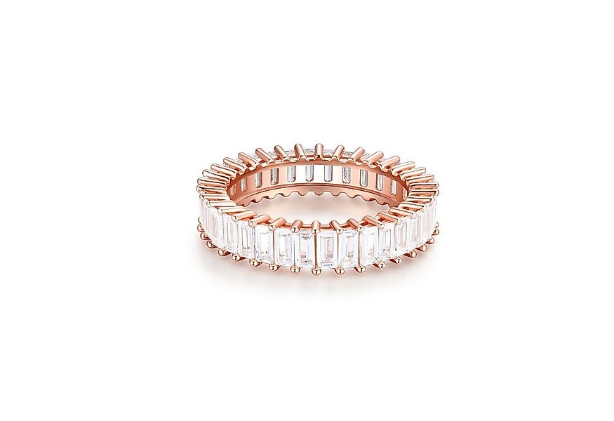 Lisandra Scott Silberring 18K Baguette-Eternity-Ring mit funkelnden Kristal günstig online kaufen
