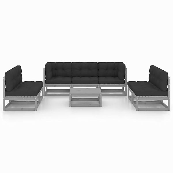 8-tlg. Garten-lounge-set Mit Kissen Kiefer Massivholz günstig online kaufen