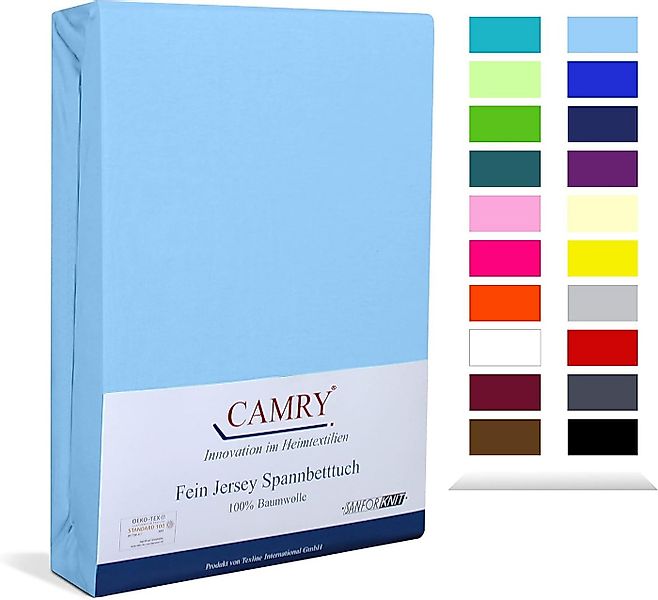 Camry Spannbettlaken CLASSIC, Jersey Baumwolle, Gummizug: rundum, viele Far günstig online kaufen