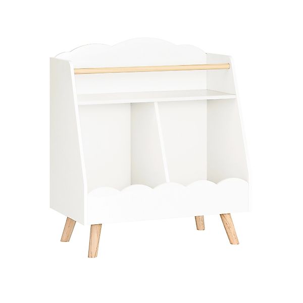SoBuy Kinderregal mit 3 Fächern Bücherregal Aufbewahrungsregal Weiß KMB100- günstig online kaufen