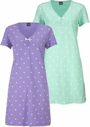 Vivance Dreams Nachthemd 2er-Pack, mit Herzchenprint günstig online kaufen