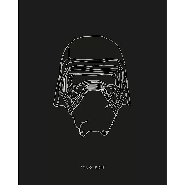 Komar Wandbild Star Wars Lines Dark Side Kylo Star Wars B/L: ca. 40x50 cm günstig online kaufen