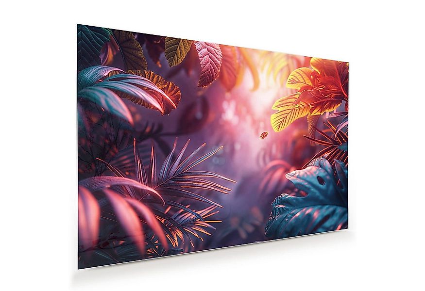 Primedeco Glasbild Wandbild Lichtdurchfluteter Dschungel mit Aufhängung, Bl günstig online kaufen