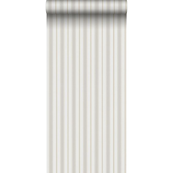 Sanders & Sanders Tapete Streifen Grau und Beige 53 cm x 10.05 m günstig online kaufen