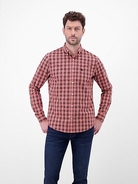 LERROS Langarmhemd kariert, mit Knopfleiste günstig online kaufen