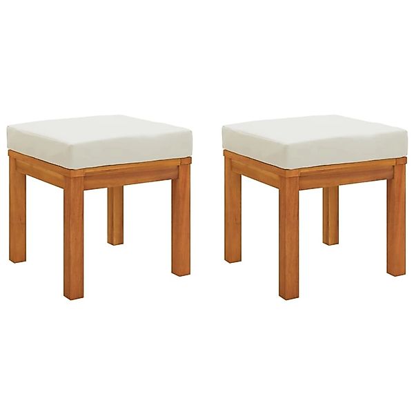 vidaXL Hocker Gartenhocker mit Kissen 2 günstig online kaufen